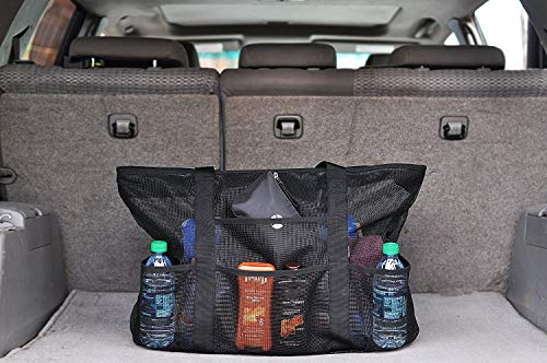EXTSUD Extra Große Reisetasche Strandtasche Sand Spielzeug Aufbewahrungstasche Faltbare Handtaschen Netztasche… – Bild 3