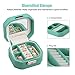 LANGRIA Lockable Jewelry Box, Small Travel Jewelry case/Organizer with Mirror, Octagonal Shape, Compact Size, Makeup and Accessories Storage Organizer (Pale Green)
