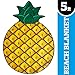 BigMouth Inc Giant Beach Blanket, Fun Summer Beach Towel, Large Size for Kids Teens & Adults, Quick Dry Microfiber Material - Pineapple, 6 Feet Long