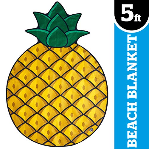 40 Of The Best Pineapple Gifts BigMouth Inc. Gigantic Pineapple Beach Blanket - Fun, 5' Wide Beach Blanket Perfect for the Beach, Pool, Lake and More, Machine Washable