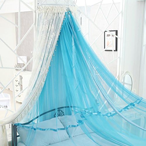 WENZHANG Princess Mosquito Net,Lace Premium Mosquito Net Canopy For Bed Floor-standing Netting Curtains Korean Double-decker Hanging Netting Bedding-A Twinch2
