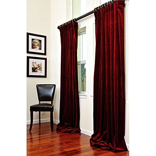Wine Red Velvet Curtains for Ron Nixon Handmade