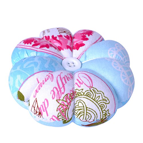 eZAKKA Pin Cushion Polka Pumpkin Wrist Pin Cushions Wearable Needle Pincushions (Baby Blue) - Thumbnail 2