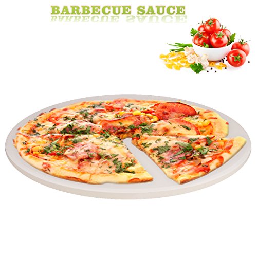 Extra Thick Round Pizza Stone for Cooking Baking Grilling-JUNING
