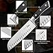 Santoku Knife Kitchen Knife Professional Japanese Chef Knife, 7 Inch Sharp Blade with Hollow Edge, Full Tang Forged by German HC Stainless Steel with Ergonomic Handle