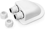 QWORK 2 Pcs IP68 Solar Cable Entry Gland Waterproof ABS 6-12mm Dual Cable Entry view 2