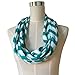Pop Fashion Womens Chevron Arrow Infinity Scarf Wrap Scarf with White Zipper Pocket, Infinity Scarves