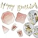 Foiled Pink Ombre & Gold Birthday Party in a Box - 16 pieces