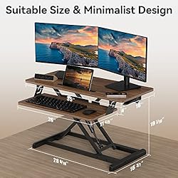 Standing Desk Converter, 35” W Adjustable Height