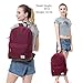 VASCHY Unisex Classic Lightweight Water-resistant Campus School Backpack for Women Travel BackPack Burgundy Fits 15.6Inch Laptop