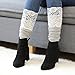 FAYBOX Women Lace Floral Boot Cuffs Leg Warmer Socks Pack of 4 Peach