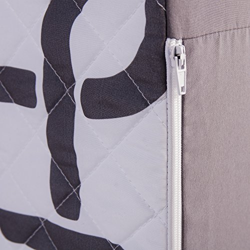 HealthSmart Premium Ultra-Soft Hypoallergenic Bed Wedge Cover with Spill Protection, Gray Links, Fits 7 x 24 x 24 inch Bed Wedges