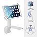 SMONET Desktop Anti-Theft Kiosk & Pos iPad Stand Holder Enclosure with Lock and Key for Tablets iPad, iPad Air, iPad Mini, 9.7 inch iPad Pro, Samsung Tablets (Silver)