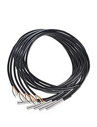 hiletgo DS18B20 sensor de temperatura Sonda de temperatura del paquete de acero inoxidable resistente al agua