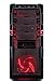 Apevia X-Hermes ATX Mid Tower Gaming Case with 5 Fans, Large Red Side Window, Front USB2.0/USB3.0/Audio Ports, Hard Drive Hot-Swap Bay - Red