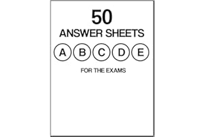 50 Answer Sheets A B C D E For The Exams: A Book For Students Self-Practice Tests,100 (Multiple Choice A B C D E ) Per Each Page, Have Cut Mark Inside ... Book , 8.5 x 11 Inches Large Print , 50 pages