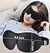 Sleep Mask (2 Pack), Upgraded Deeper 3D Contoured Eye Mask for Sleeping, Travel, Nap, Shift Work, No Pressure Light Blocking Eyeshade Night Blindfold with Adjustable Strap for Man, Women, Black