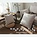 Kevin Textile Summer Decoration Linen Pillow Cover Square Euro Throw Pillow Case Sham Cushion Cover for Floor with Invisible Hidden, 26x26 inches(Set of 1, Light Grey)