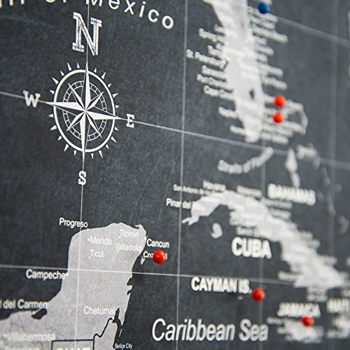 USA Travel Map Pin Board - Modern Slate