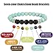 FIBO STEEL Mens Bracelet 7 Chakras Gemstone Bracelets for Men Women Natural Lava Rock Beads Healing Energy Yoga Bracelets F