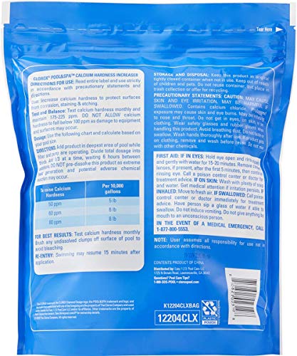 CLOROX® POOL&SPA™ SWIMMING POOL CALCIUM HARDNESS INCREASER, PREVENTS CORROSION, ETCHING AND STAINING, 4LB (PACK OF 1)