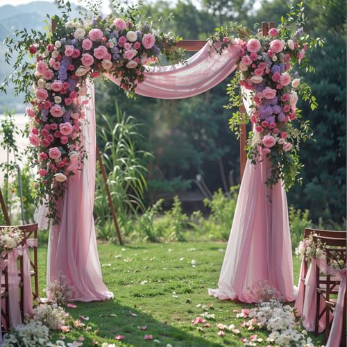Wedding Arch Draping Fabric 28" X19ft Sheer