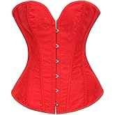 Dreay Black Women's Breathable Corset Top - Sexy See Through Mesh - Satin Overbust Lace Up - Waist Trainer for Women