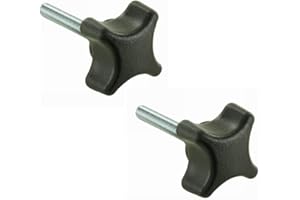 2X Cross Hand KNOB Threaded Bolt Plastic Head M5 M6 Fastener Butterfly Wing Screw (M6x30)