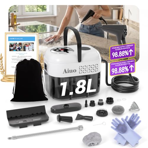 2026 New 6-speed Handheld Steam Cleaner, 1.8L,USA HSD Technology—Sterilization 99.99%【Steam Cleaner】graphene heating technology—8S rapid heating, Steam Cleaner Handheld for Home,Floor,Sofa,Car&Windows