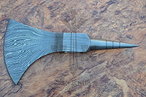Handmade Damascus Steel AXE Hatchet Head Knife vk1500 - Thumbnail 5