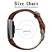Fitbit Charge 2 Bands, Mkeke Premium Vintage Genuine Leather Replacement Wristbands Adjustable Sport Strap for Fitbit Charge 2 Smartwatch Fitness Wristband(Black/Brown)