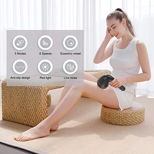 Cordless Cellulite Massager, Body Sculpting Machine, Vibrosculpt & Rechargeable, Stomach Belly Lymphatic Massager, Massage Neck Shoulder Back Arm Waist Thigh and Butts with 8 Massage Heads Attachment.