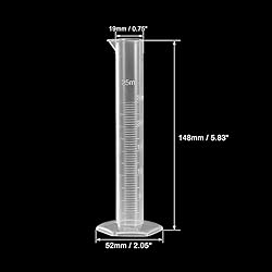 uxcell Plastic Graduated Cylinder, 25ml Measuring