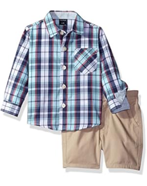Nautica Boys' 2Pc Woven Shirt & Short Set