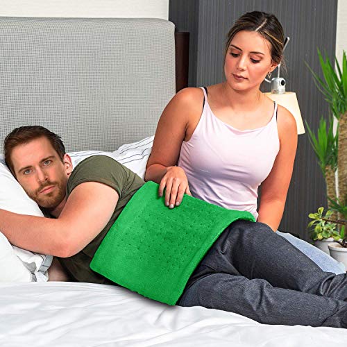 Cure Choice Large Electric Heating Pad for Back Pain Relief + Storage