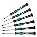 Wera 2052/6 Kraftform Micro Ballhead Hexagon Electronics Screwdriver Set and Rack, 6-Piece