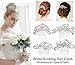 JACIYA Pack of 4 Bridal Wedding Hair Comb Overtone Rose Gold Crystal Rhinestones Pearls Women Hair Side Combs Bridal Head Pin Headpiece