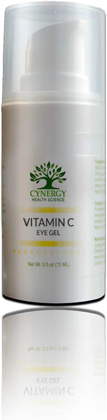 Cynergy Health Science Natural Vitamin C Eye Gel - Dark Circle Eye Cream for Anti Wrinkle - Puffiness