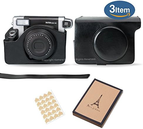 Kamera 3 in 1 Fujifilm Instax wide 300 Camera Accessory Bundle (Wide 300 Case/Album/Corner stickers) (black)