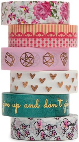 Washi Masking Tape Set, NEW Premium 10-Meter Long Designs, Collection For Creative DIY Crafts, Planners, Scrapbooking &amp; Gift Wrapping | Decorative Masking Tape Suitable For Kids &amp; Adults