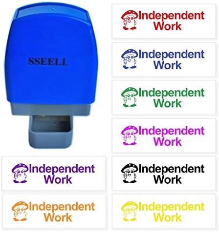 SSEELL Independent Work Reward Stamp Self Inking for School Student Teacher Homework Feedback Stamp Rubber Flash Stamp Self-Inking Pre-Inked RE-inkable School Stationary - Purple Ink Color