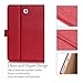 ProCase Galaxy Tab S2 8.0 Case - Leather Stand Folio Case Cover for 2015 Galaxy Tab S2 Tablet (8.0 inch, SM-T710 T715 T713) - Red