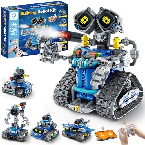 Sillbird Technic Robot for Kids Boys Age 8-13, 5-in-1 Building Toy with Programmable App, Birthday or Christmas Gift (596 Pieces)