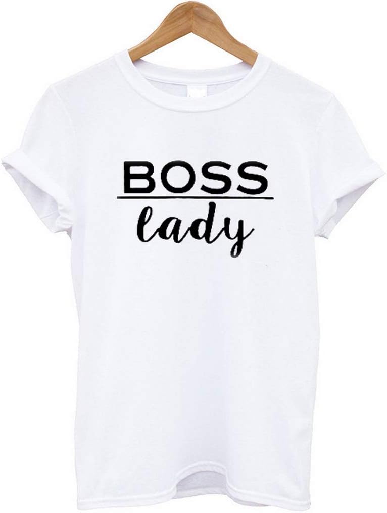 Boss Lady T Shirt Cotton Short Sleeves O Neck Loose Fit Funny Summer Tops Plus Size Clothes Streetwear Tee Shirt Femme