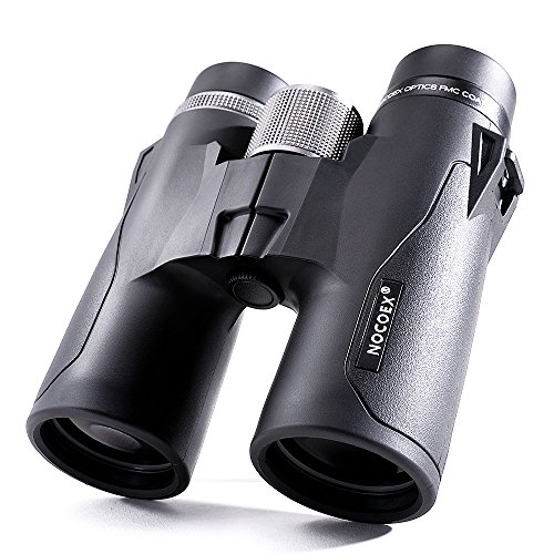 NOCOEX 10x42 HD Roof Prism Compact Binoculars, Water, Fog and Shock Proof, Suitable for Bird Watching, Stargazing and Hunting, Black