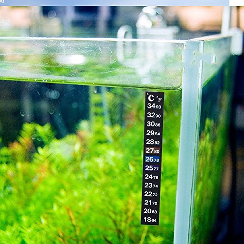 Fashionclubs Easy Read Aquarium Fish Tank Temperature Thermometer Sticker Pack of 10,Just Peel And Stick