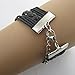Lookatool Antique Silver Infinity Double Birds Note Charms Leather Wrap Bracelet