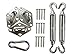 COSCOOL Shade Sail Hardware Kit for Sun Shade Sails Stainless Steel Installation Hardware Kit (6-inch Triangular)