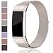 Maledan Replacement Metal Bands for Fitbit Charge 2, Stainless Steel Milanese Bracelet Strap with Magnet Lock for Fitbit Charge 2 HR, Champange Small