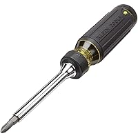 Klein Tools 32305 Multi-bit Ratcheting Screwdriver, 15-in-1 Tool with Phillips, Slotted, Square, Torx and Combo Bits and 1/4-